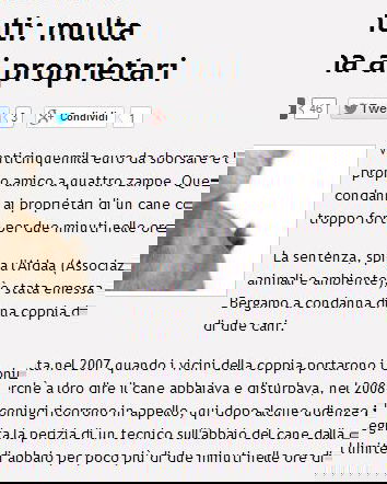 Multa da 25.000 euro per cane molesto?