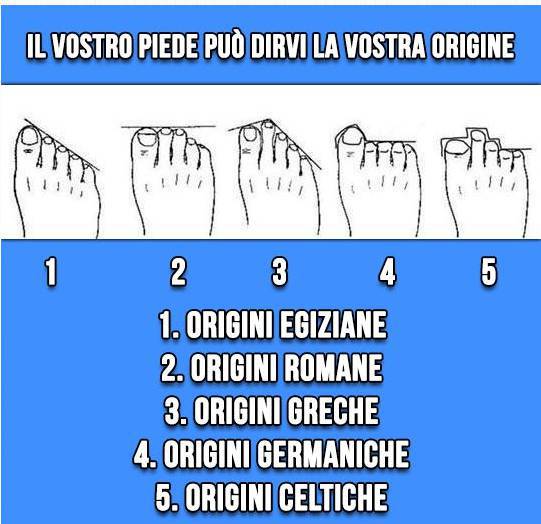 Il vostro piede può dirvi la vostra origine?