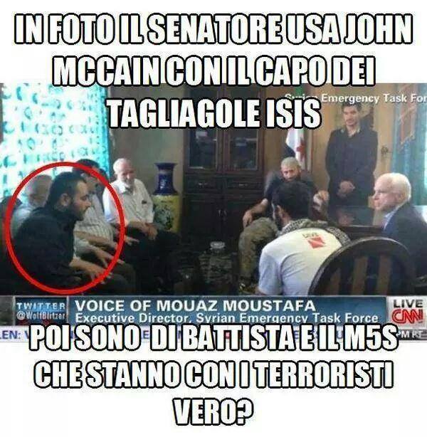 Mouaz Mustafa e il Senatore McCain