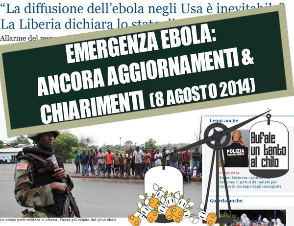 Attualmente Ebola: 8 agosto 2014