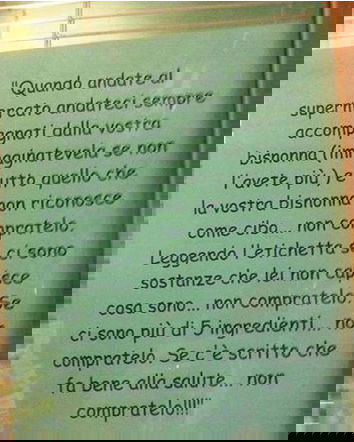 Quando andate al supermercato…