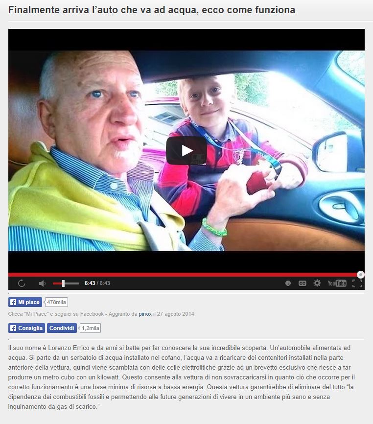 L’auto che va ad acqua? article-post