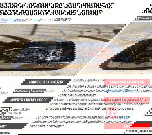 IPhone esplosivo in Cina?