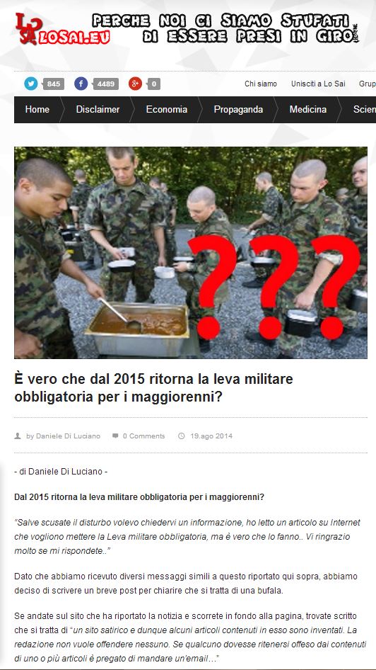 Ritorna la leva obbligatoria? article-post