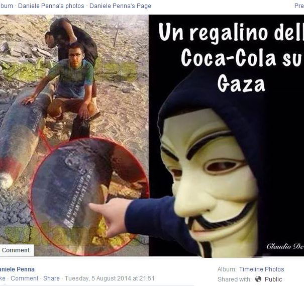 La bomba su Gaza sponsorizzata dalla Coca Cola article-post