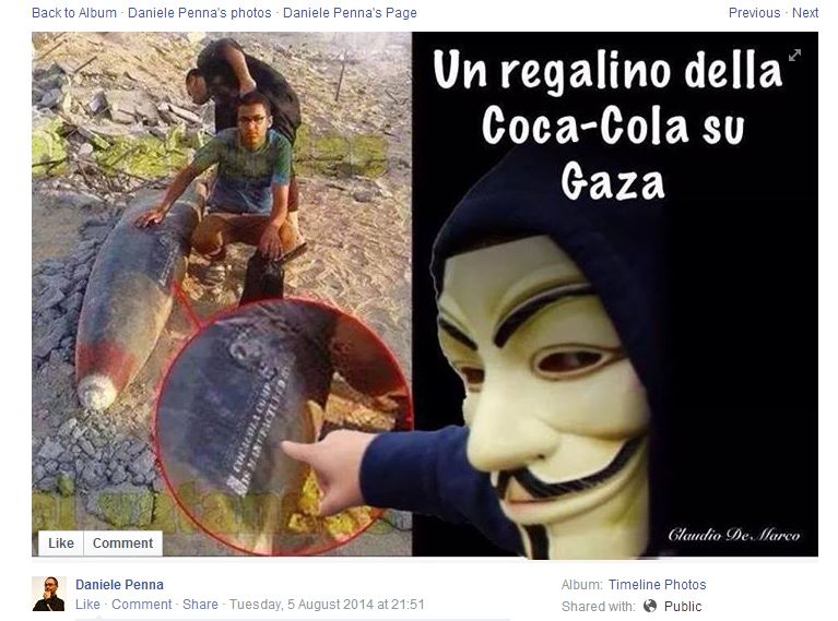 La bomba su Gaza sponsorizzata dalla Coca Cola article-post