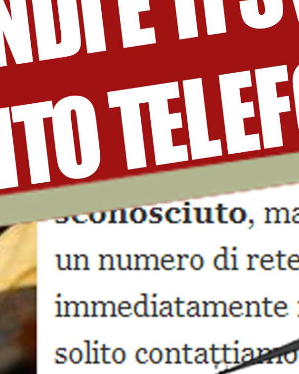 L’inganno del 0824052… article-post