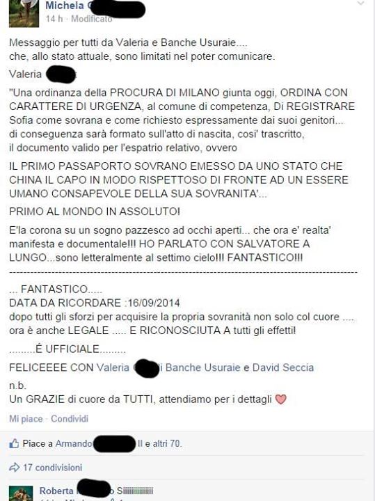 OPPT e la bimba col passaporto sovrano