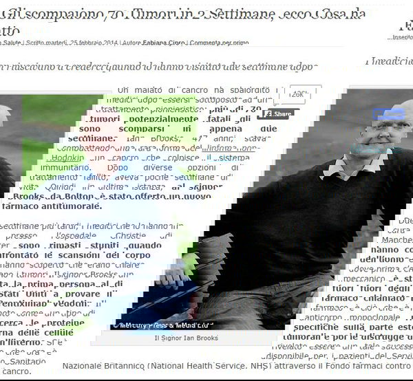 70 tumori in 2 settimane?