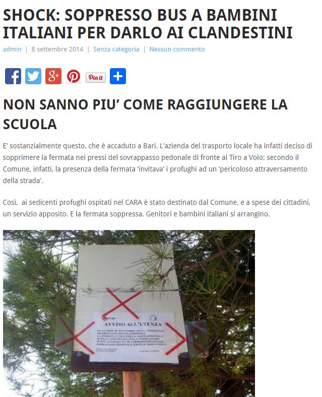 SHOCK: SOPPRESSO BUS A BAMBINI ITALIANI PER DARLO AI CLANDESTINI article-post