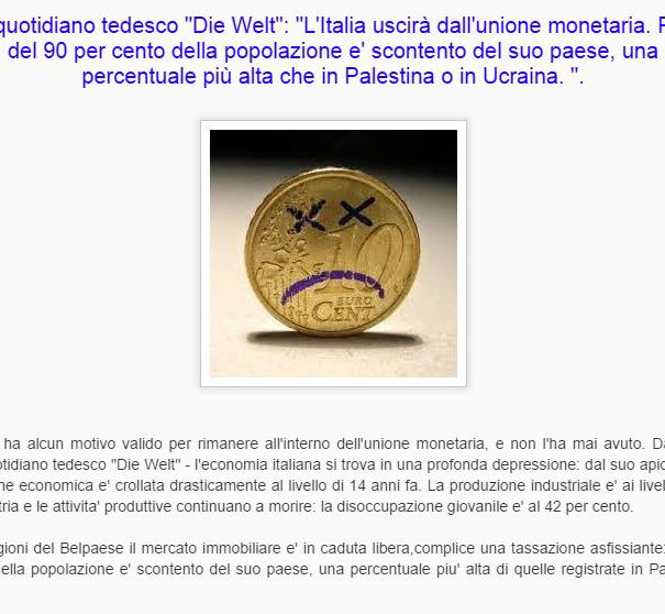 La stampa tedesca e l’uscita dall’euro article-post