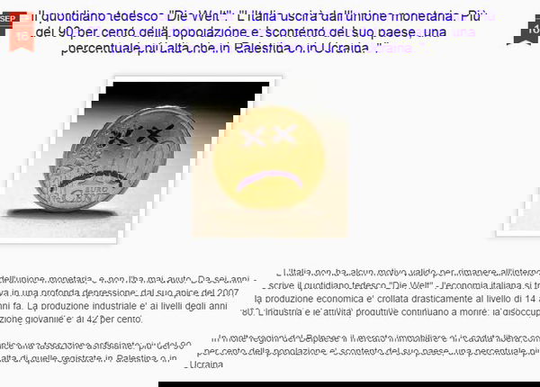 La stampa tedesca e l’uscita dall’euro