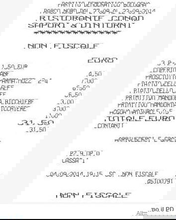 Lo scontrino NON fiscale