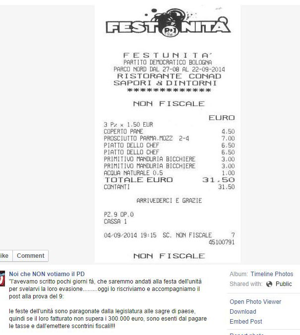 Lo scontrino NON fiscale article-post