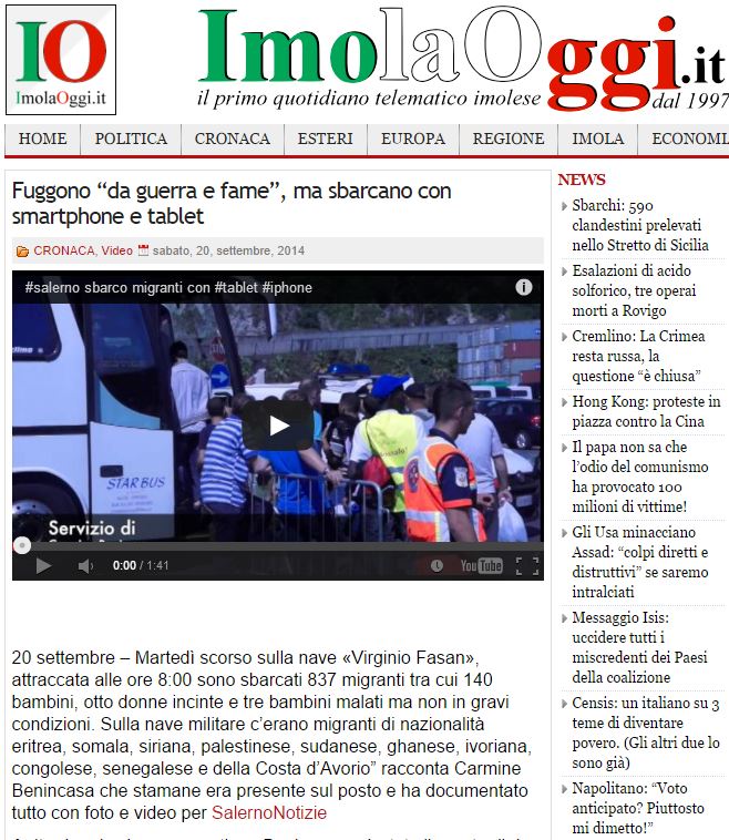 Fuggono dalla guerra con tablet e smartphone article-post