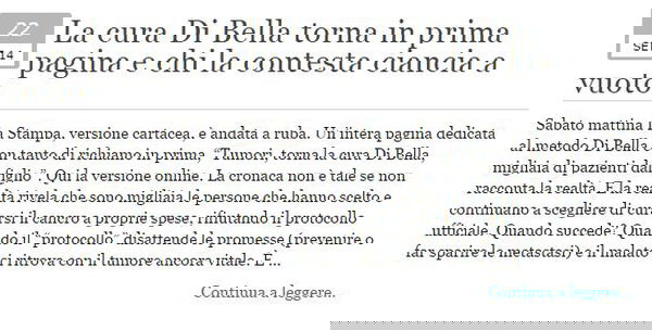 Il Metodo Di Bella e i tribunali