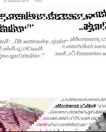 Il “prelievo forzoso” da settembre