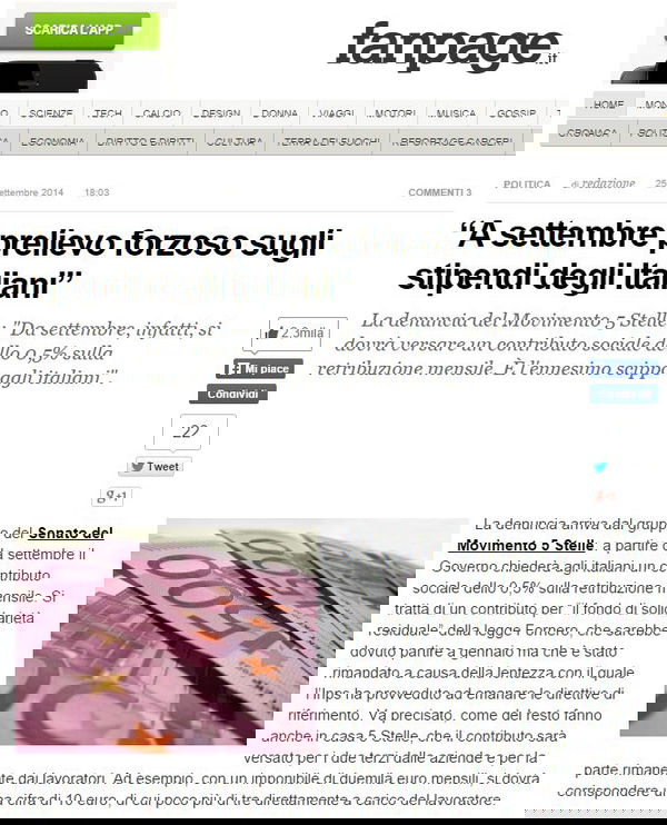 Il “prelievo forzoso” da settembre