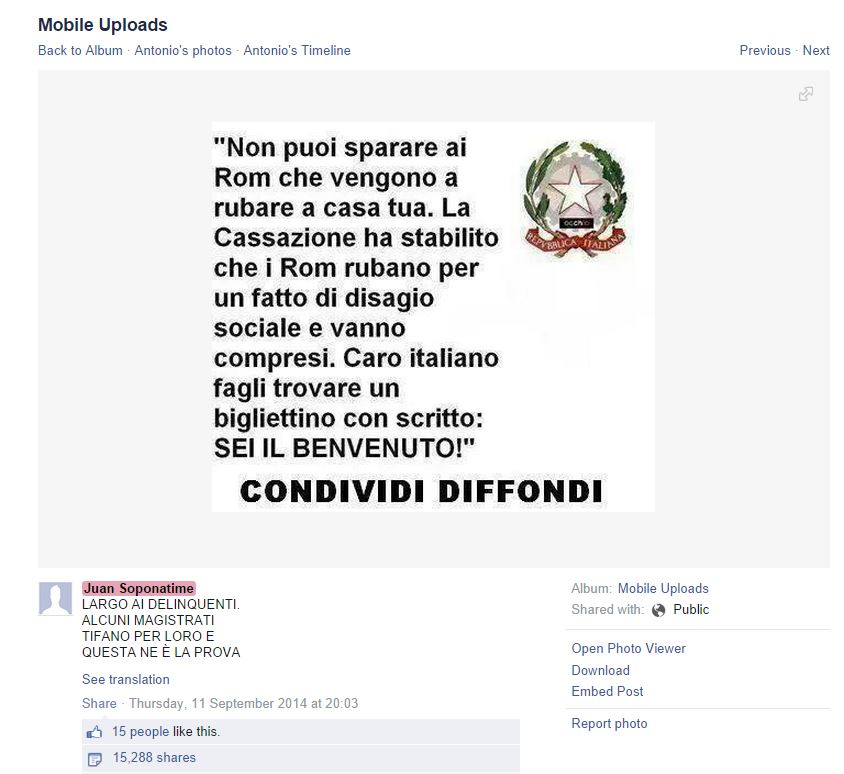 Non si può sparare a un rom… article-post