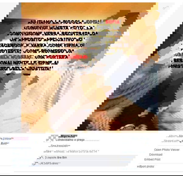 La vera storia della piccola Sofia