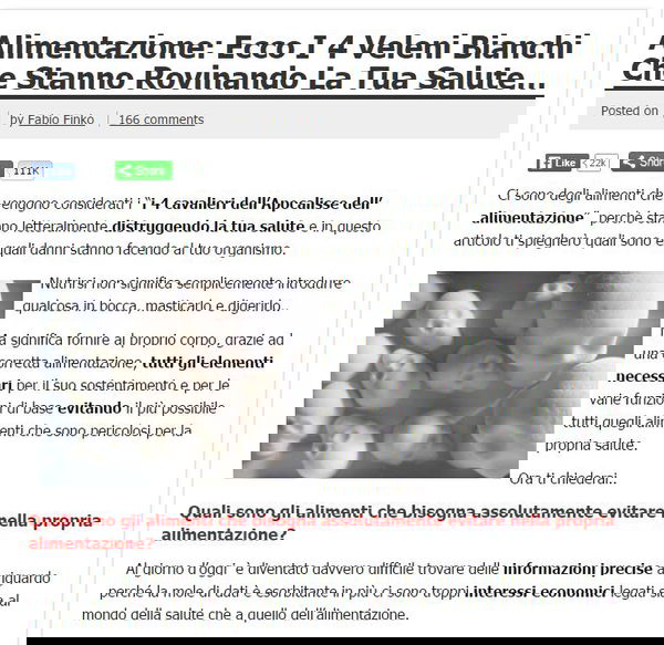 I 4 veleni bianchi che rovinano la tua salute?