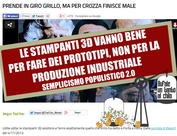 Grillo, Crozza e le stampanti 3D