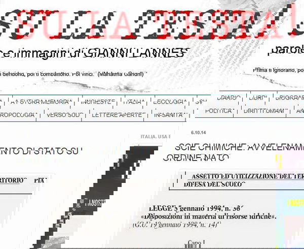 Gianni Lannes, il progetto pioggia e gli uTonti