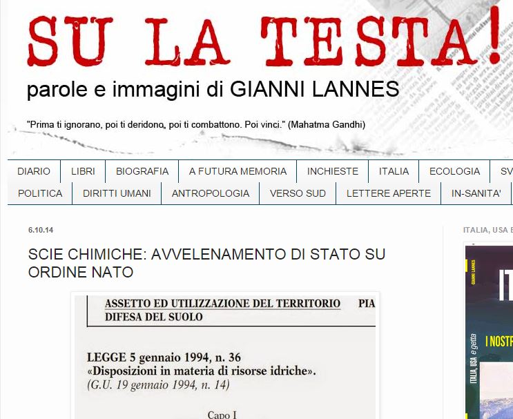 Gianni Lannes, il progetto pioggia e gli uTonti article-post