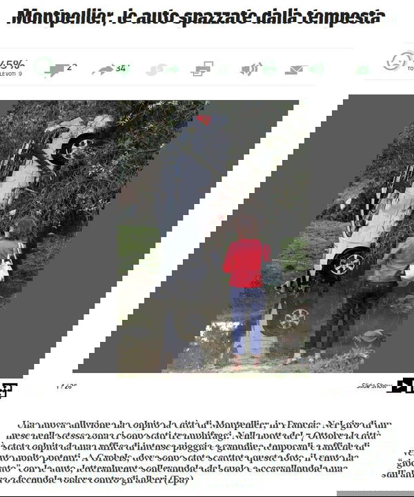 Auto spazzate dalla tempesta a Montpellier?