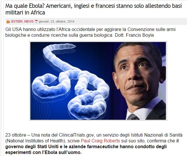Ebola complotto degli USA per allestire basi in Africa? article-post