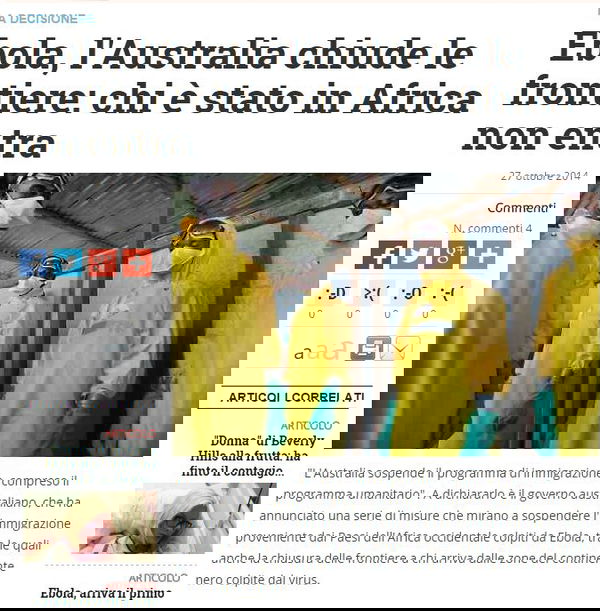 L’Australia, le frontiere ed Ebola a Vicenza!