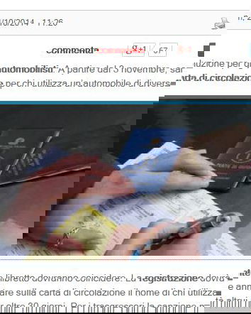 Stessi nominativi per patente e libretto