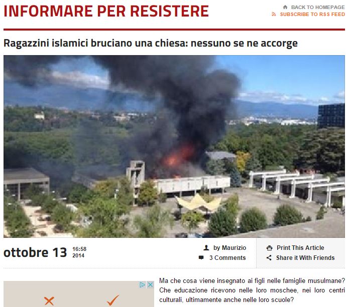 Chiesa di Lignon bruciata da due ragazzi musulmani? article-post