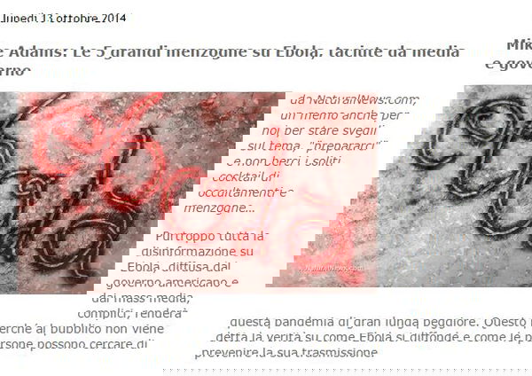 Mike Adams, gli antivaccinisti e le bufale su Ebola!