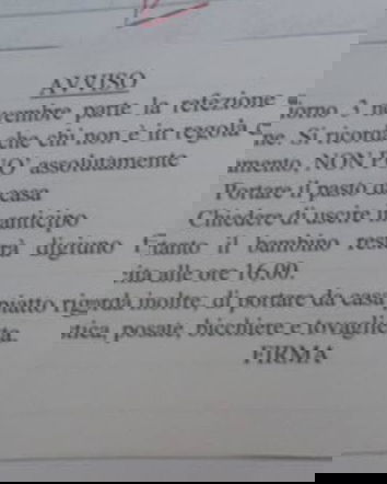 Bambini a scuola senza pasto