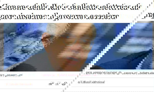 Canone RAI in bolletta elettrica?