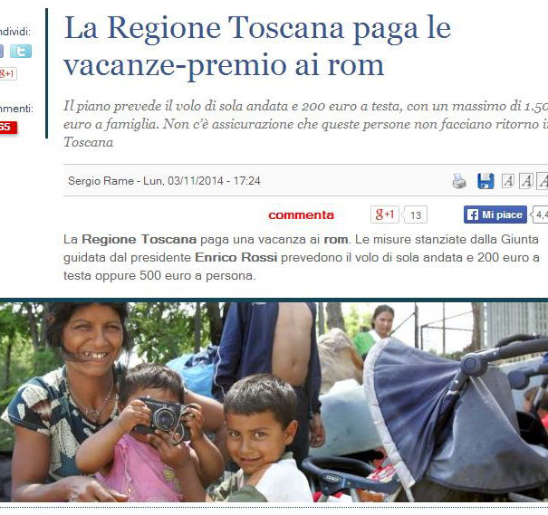 Le due facce della medaglia – sgomberi Rom o Vacanze pagate? article-post