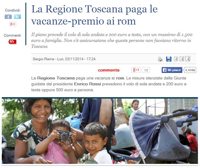 Le due facce della medaglia – sgomberi Rom o Vacanze pagate? article-post