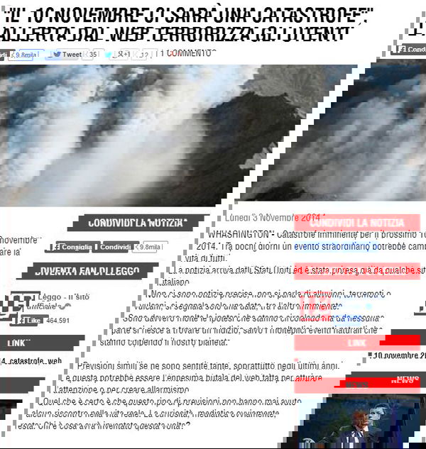 La catastrofe del 10 novembre…