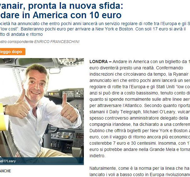 Voliamo negli States su Ryanair con 10 euro! article-post