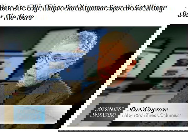 Paul Krugman e le previsioni errate