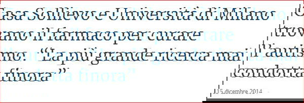 La cura per l’autismo?