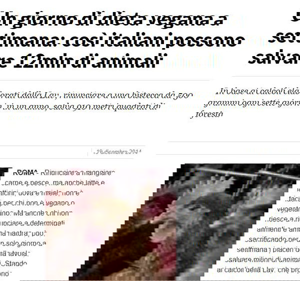 Un giorno da vegano?