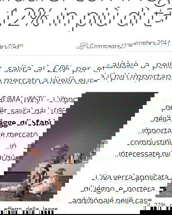 Pellet al 22% d’IVA?