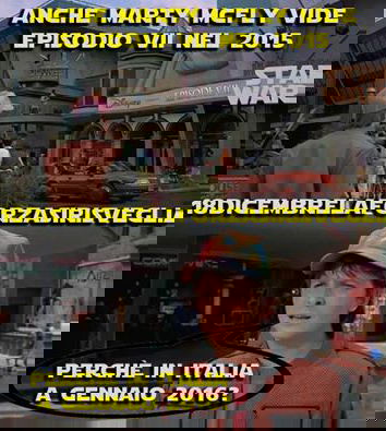 Back to the future 2, Star Wars VII e Checco Zalone