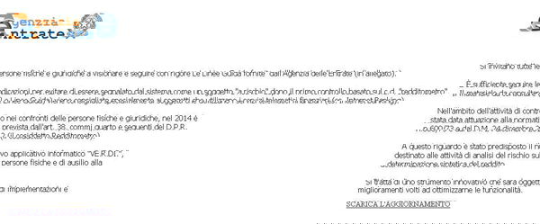 Il malware della Agenzia delle Entrate