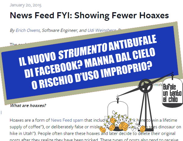 Lo strumento antibufala di Facebook…