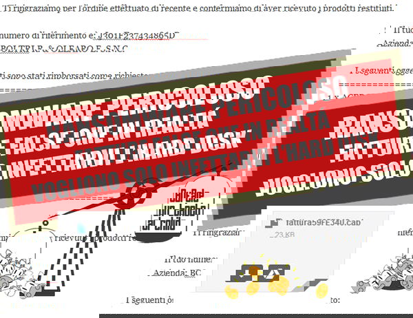 ATTENZIONE RANSOMWARE pericoloso