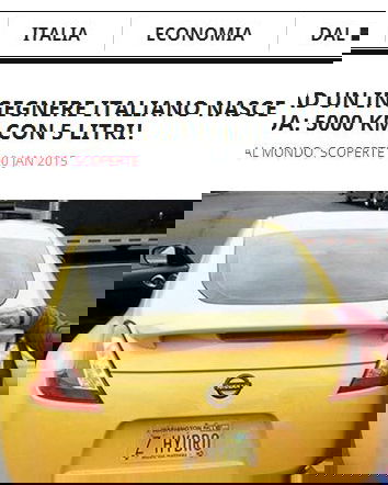 5000 km con 5 litri d’acqua? O d’aria?