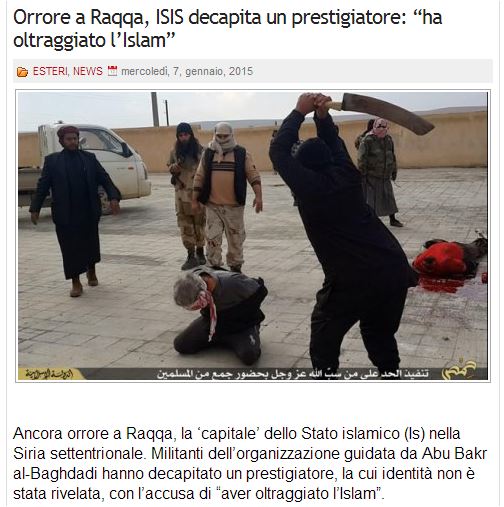 Quali fonti per ISIS?